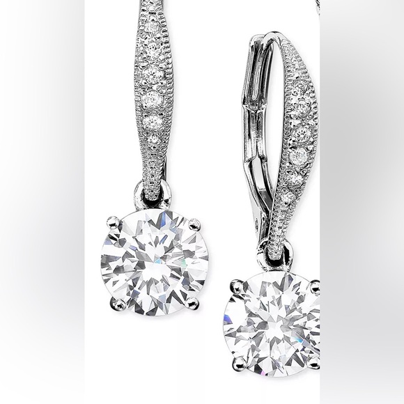 NWT Eliot Danori CZ Solitaire Drop Earrings - Picture 2 of 4